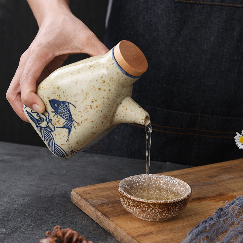 Decorative Ceramic Sauce and Oil Pot, sauce jar and condiment pot