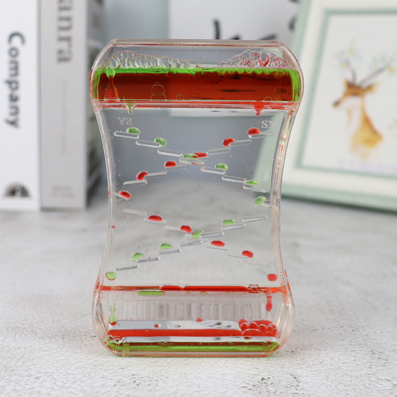Colorful Liquid-Motion Hourglass Desk Ornament, liquid timer and motion timer