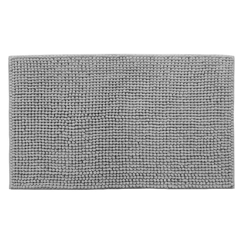 Solid-Color Polyester Bathroom Floor Mat, bath mat and bathroom rug