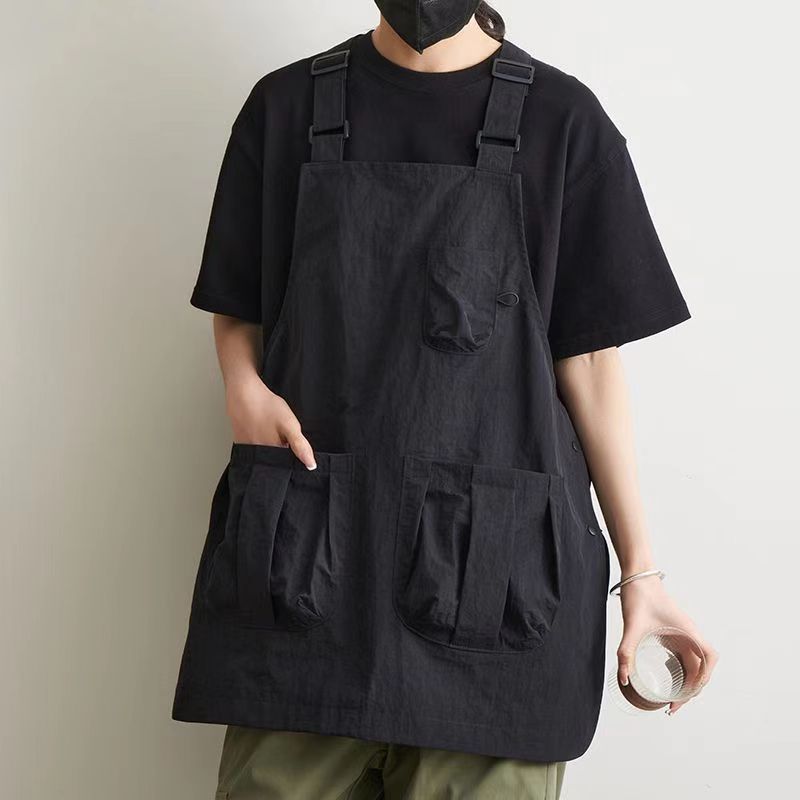 Taslan Kitchen Apron in Black or Khaki, cooking apron and chef apron