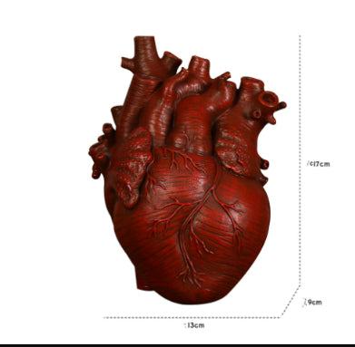Resin Heart-Shaped Decorative Ornament, resin ornament, heart figurine and shelf decor