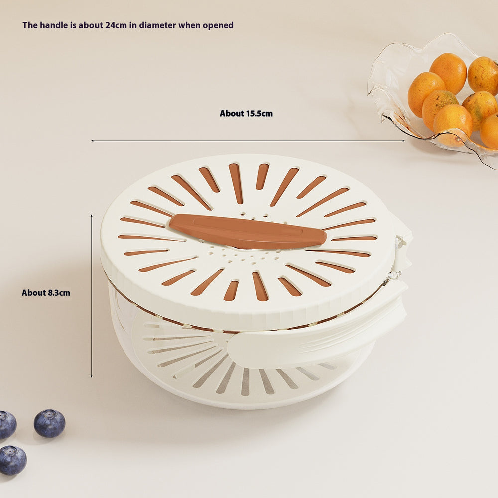 Fruit and Vegetable Drain Basket with Lid, colander, fruit basket and produce strainer