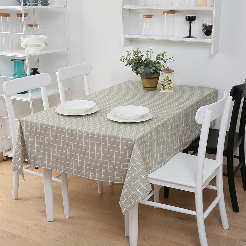 Geometric Tablecloth in Gray or Yellow, table cover, dining tablecloth and party tablecloth