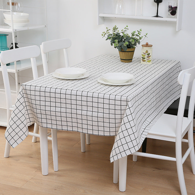 Geometric Tablecloth in Gray or Yellow, table cover, dining tablecloth and party tablecloth