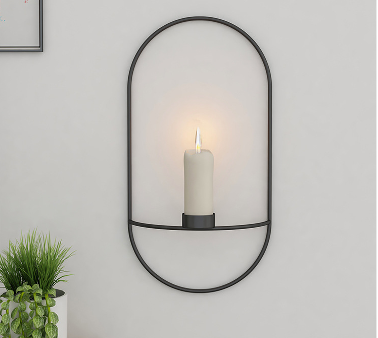 Geometric Iron Candle Holder, candlestick, taper holder and table centerpiece