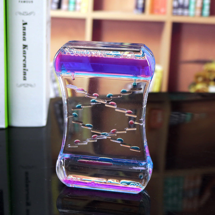 Colorful Liquid-Motion Hourglass Desk Ornament, liquid timer and motion timer