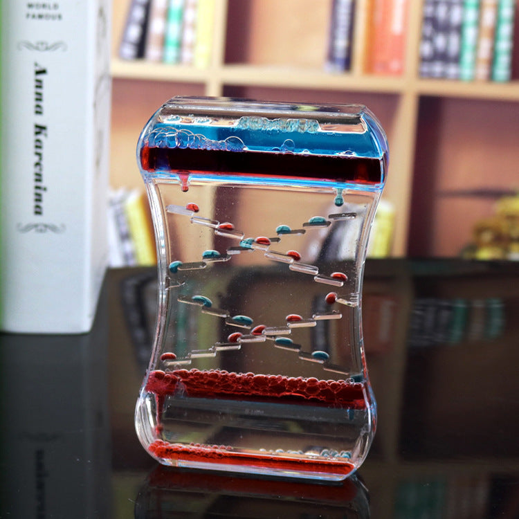 Colorful Liquid-Motion Hourglass Desk Ornament, liquid timer and motion timer