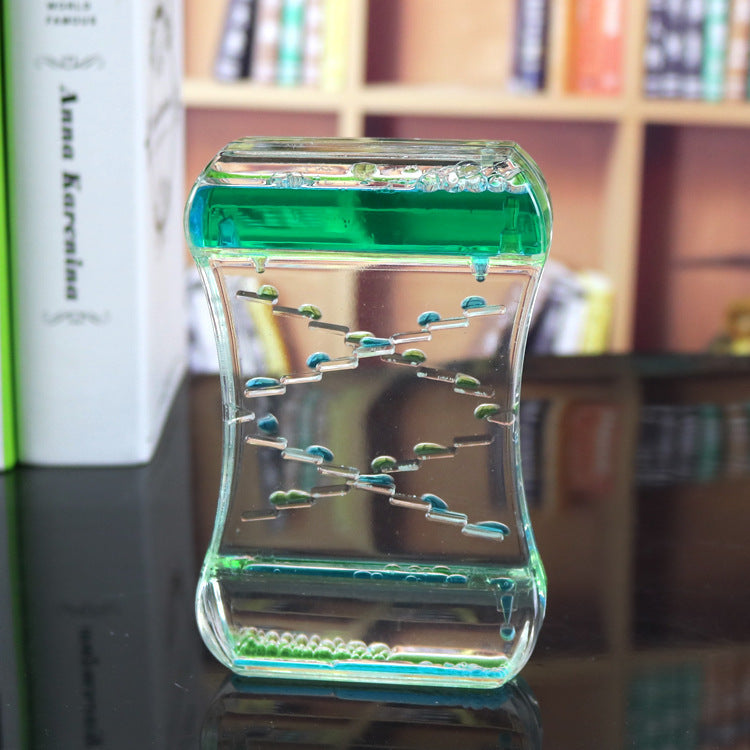 Colorful Liquid-Motion Hourglass Desk Ornament, liquid timer and motion timer