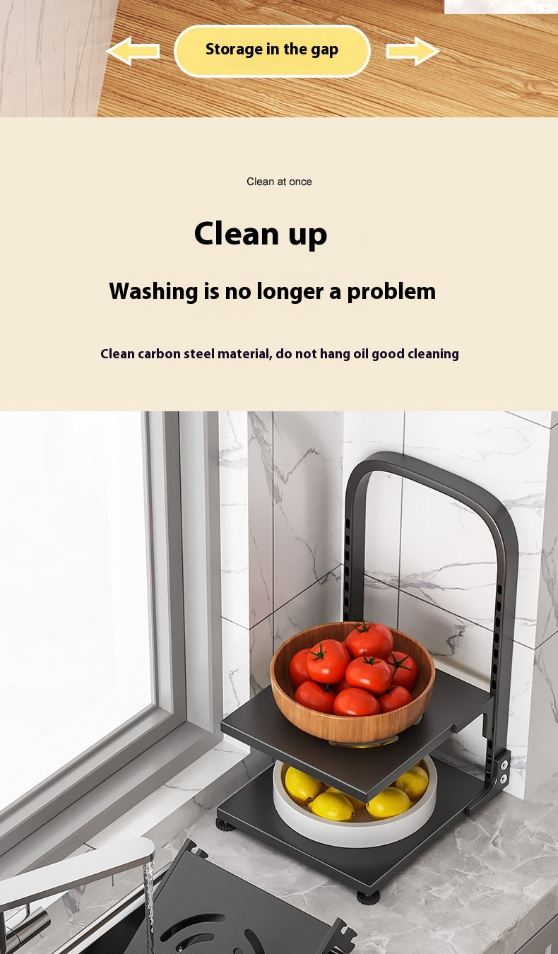 Carbon Steel Countertop Pot Rack, pot organizer, pan rack and cookware stand