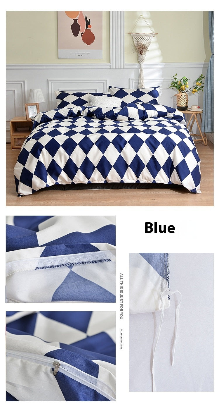 Geometric Brushed Duvet Cover, comforter cover and quilt cover