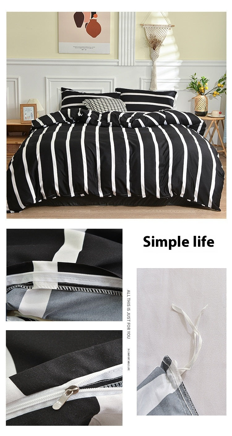 Geometric Brushed Duvet Cover, comforter cover and quilt cover