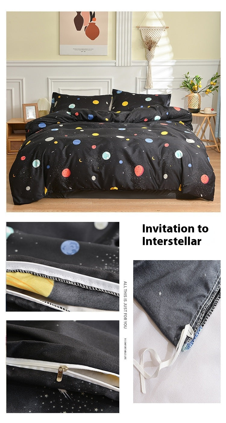Geometric Brushed Duvet Cover, comforter cover and quilt cover