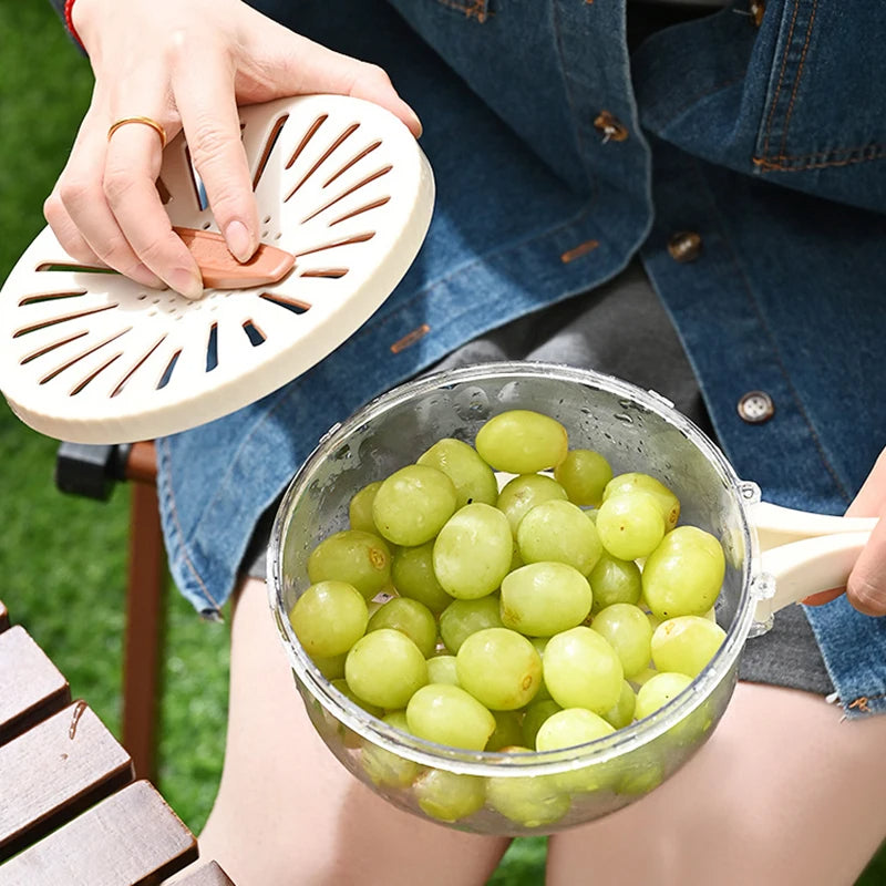 Fruit and Vegetable Drain Basket with Lid, colander, fruit basket and produce strainer