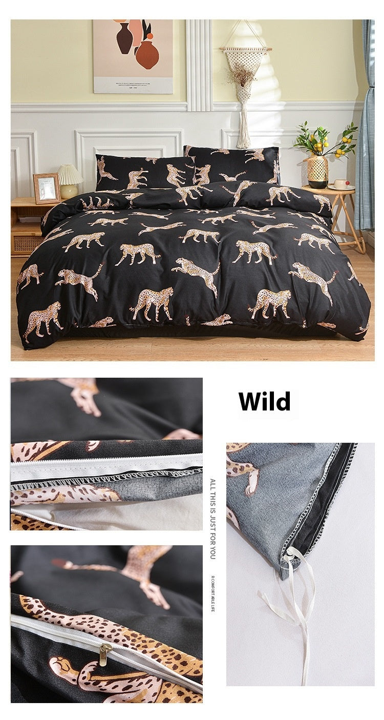 Geometric Brushed Duvet Cover, comforter cover and quilt cover