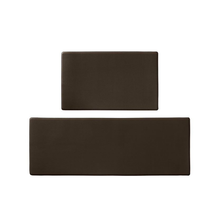 Black PVC Kitchen Floor Mats — 2-Piece Set, kitchen rug, sink mat and standing mat