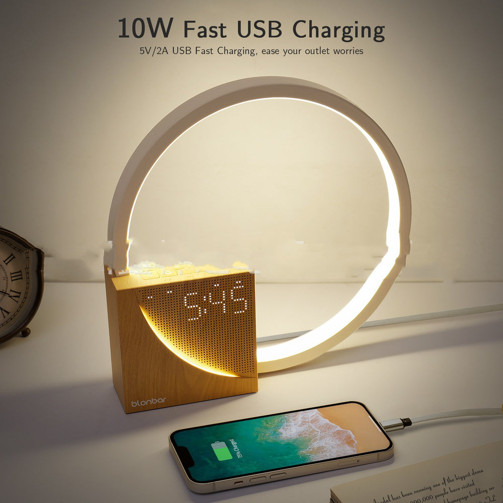 Touch Bedside Lamp with Alarm Clock and Nature Sounds, alarm clock lamp and touch lamp