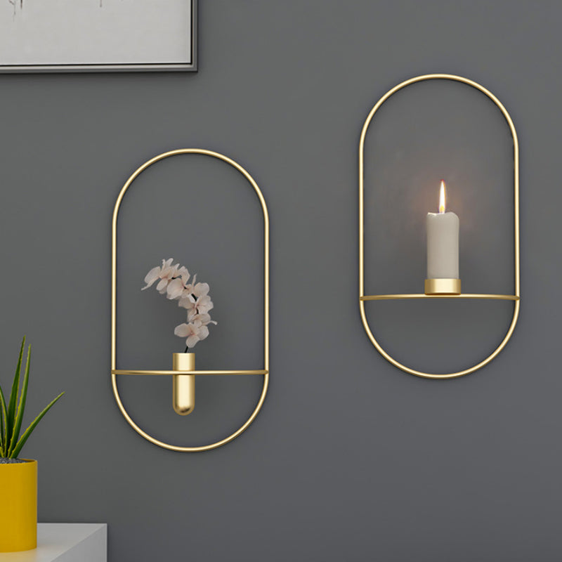 Geometric Iron Candle Holder, candlestick, taper holder and table centerpiece