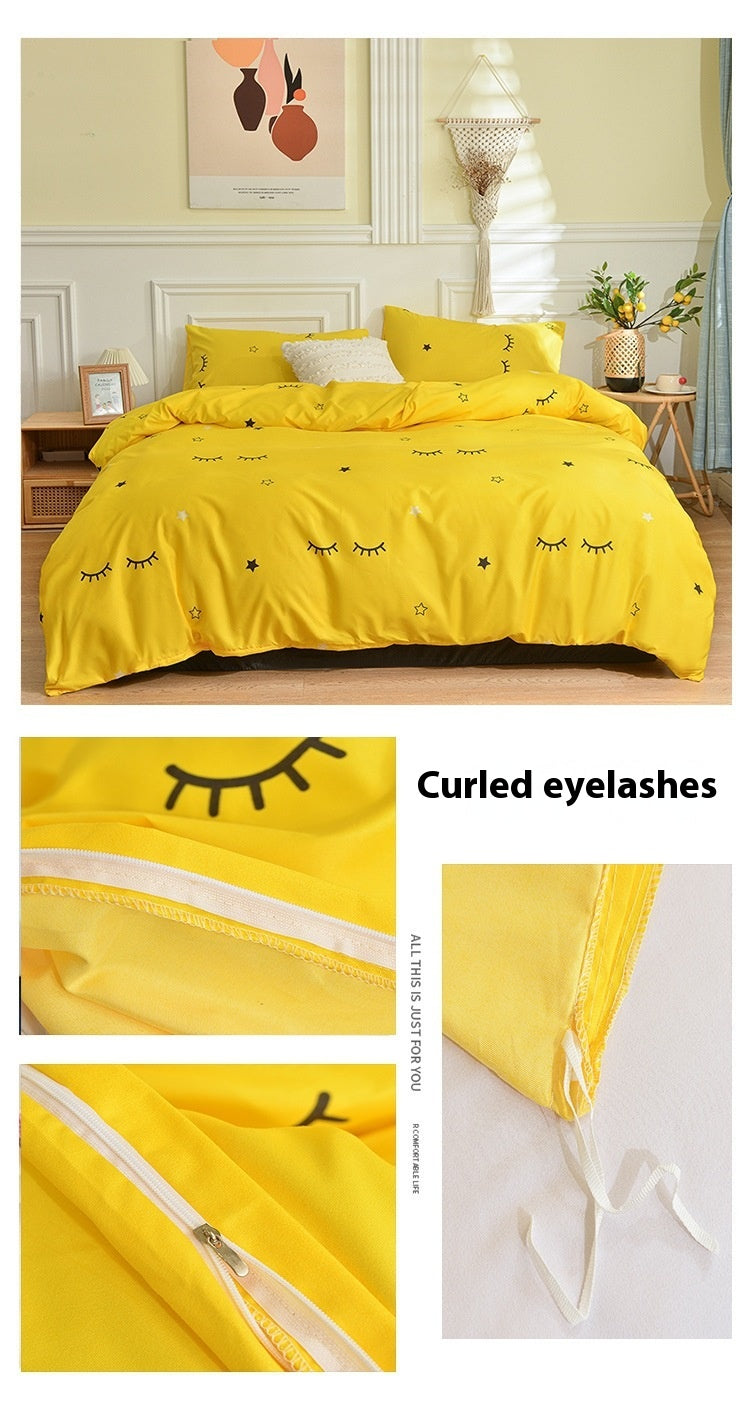 Geometric Brushed Duvet Cover, comforter cover and quilt cover