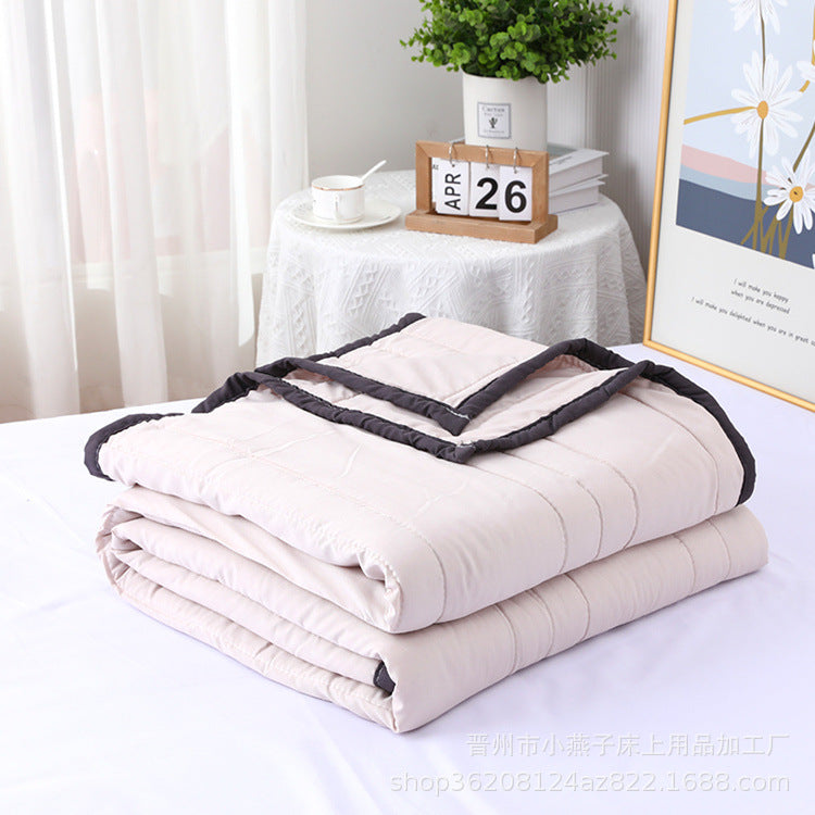 Solid-Color Cotton Summer Quilt, summer blanket and bed cover