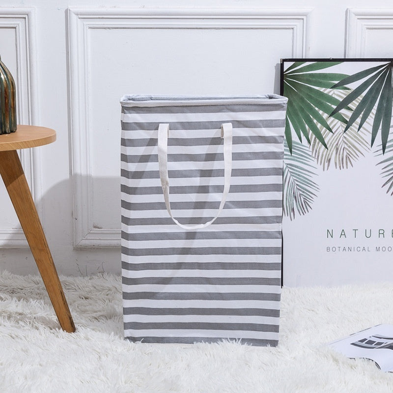 Foldable Fabric Laundry Basket in Stripes and Patterns, laundry hamper, clothes basket and storage basket