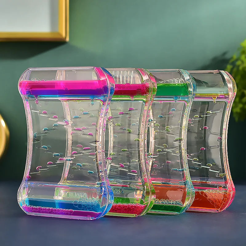 Colorful Liquid-Motion Hourglass Desk Ornament, liquid timer and motion timer