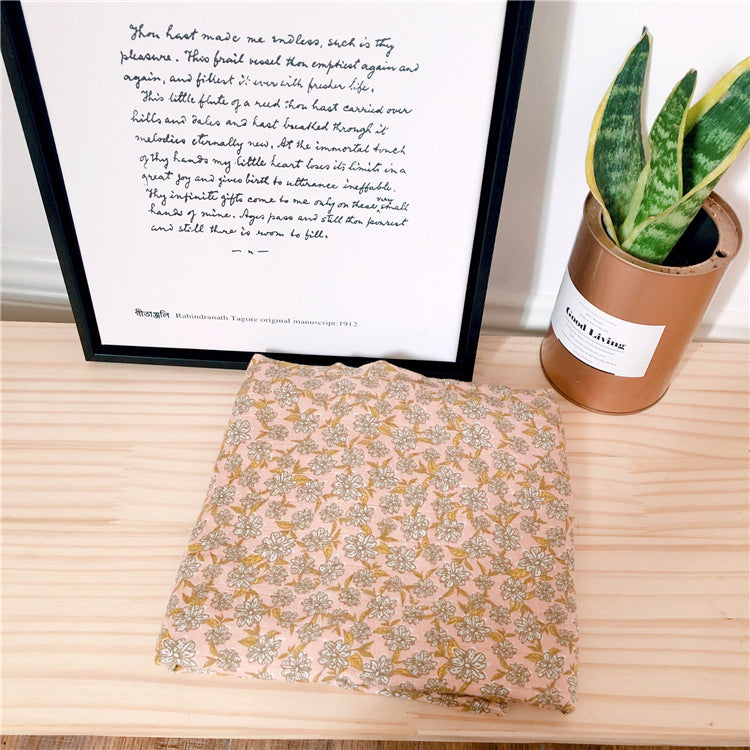 Orange Printed Bamboo-Fiber and Cotton Blanket, throw blanket, sofa blanket and bed blanket