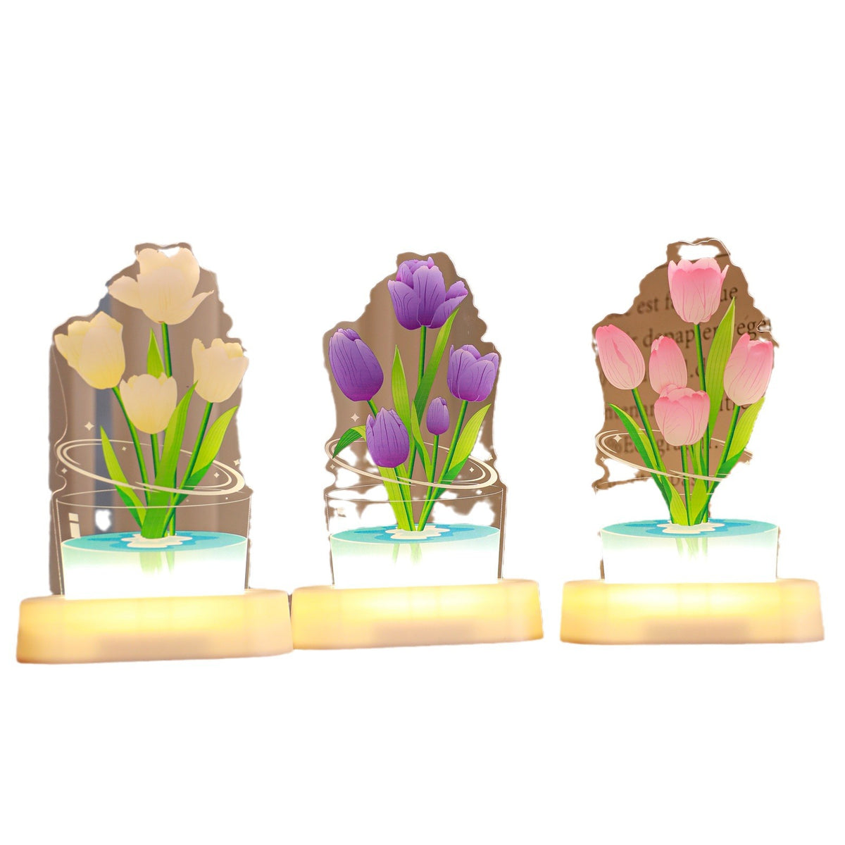 Tulip Accent Night Light with Warm White Light, flower night light, bedside lamp and accent lamp