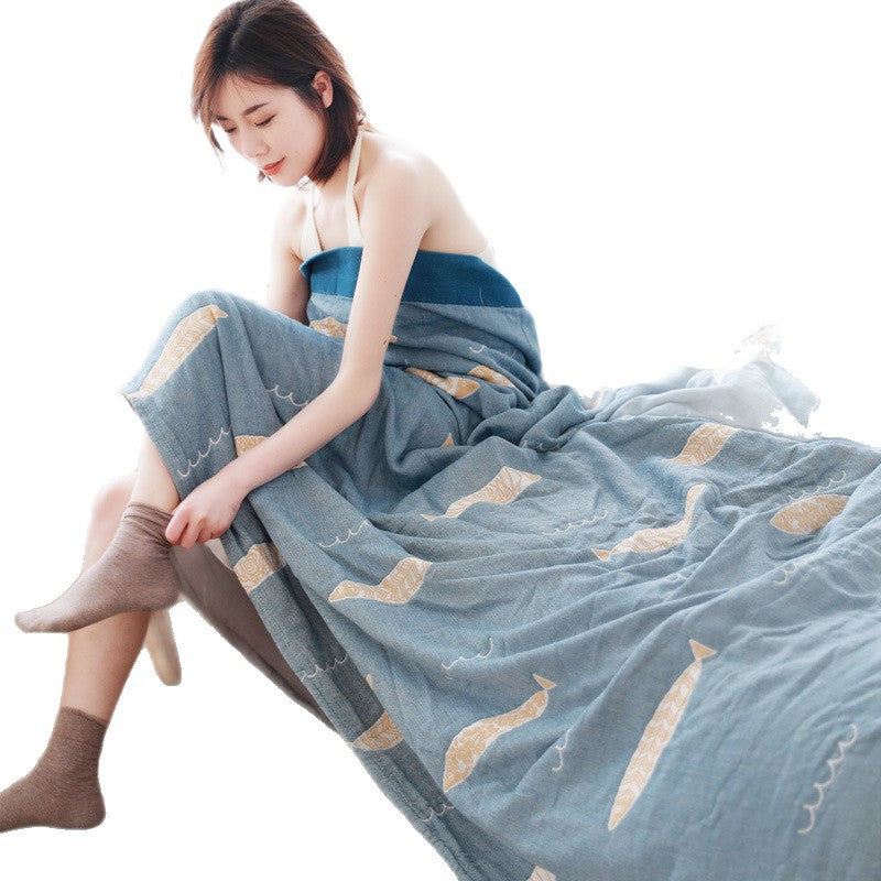 Cotton Gauze Bedspread Blanket, coverlet and gauze blanket