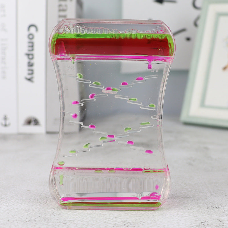 Colorful Liquid-Motion Hourglass Desk Ornament, liquid timer and motion timer
