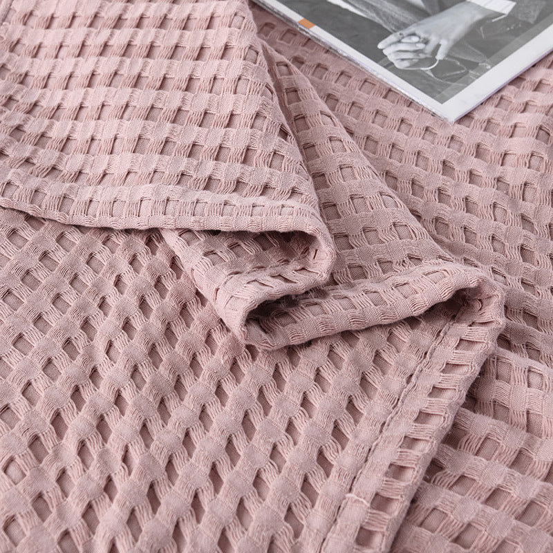 Waffle-Texture Sofa Throw Blanket, sofa blanket and waffle blanket