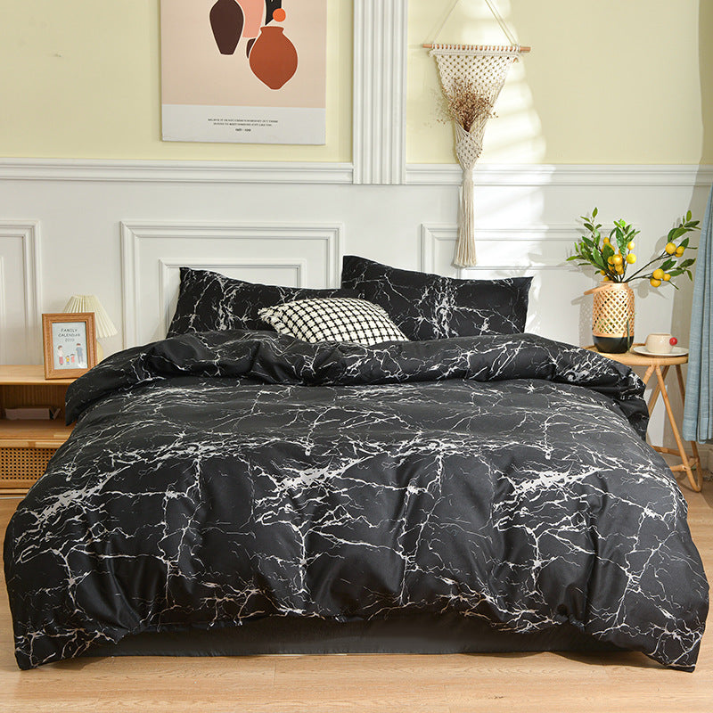 Geometric Brushed Duvet Cover, comforter cover and quilt cover