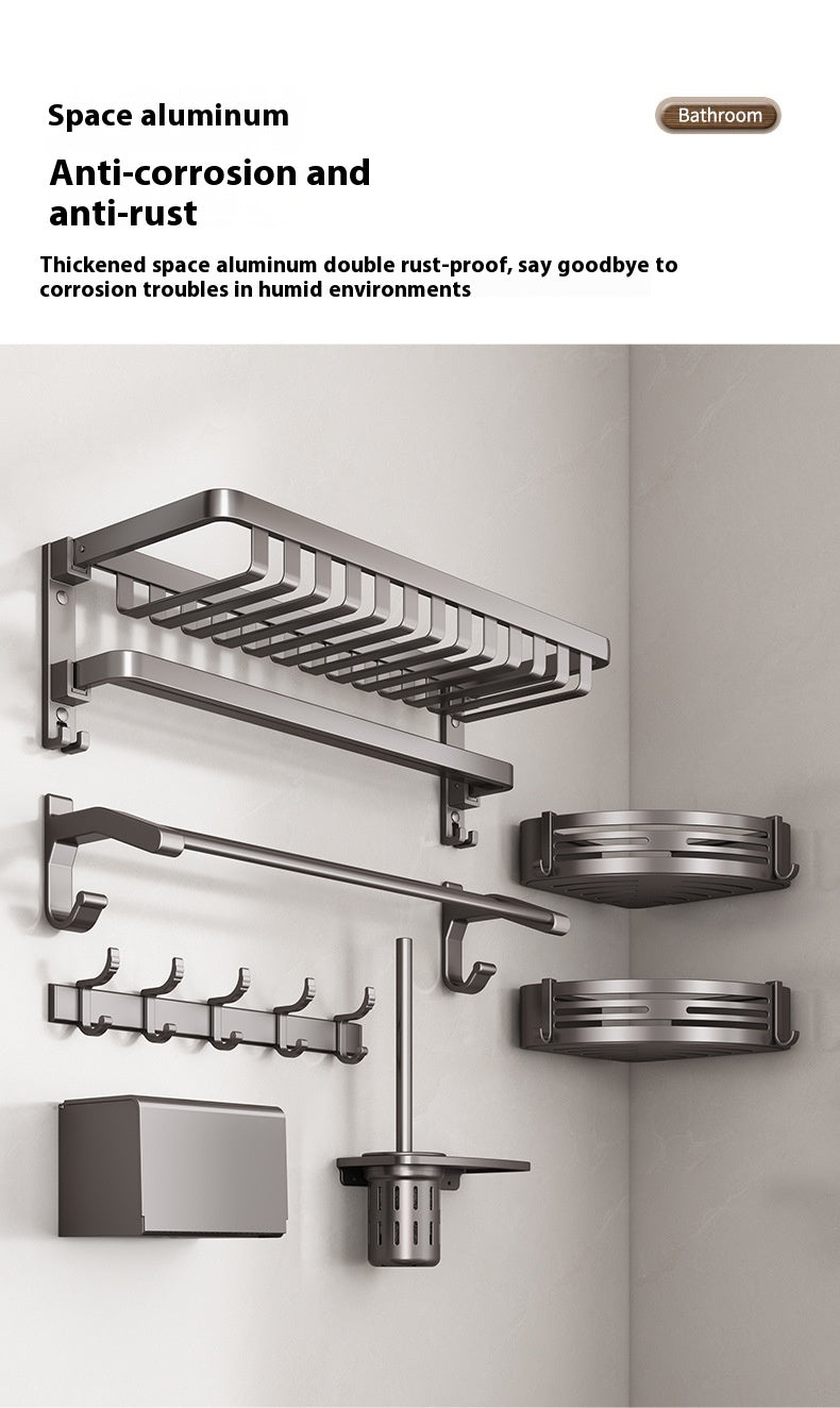 Gun Gray Bathroom Towel Rack and Accessory Options, towel bar, bathroom shelf and towel holder