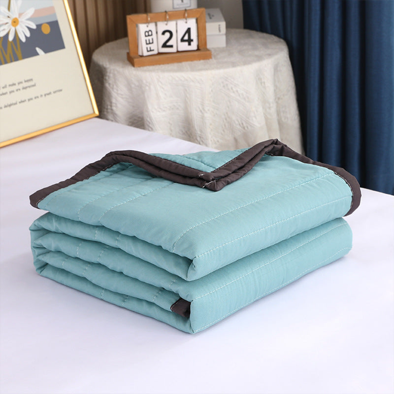 Solid-Color Cotton Summer Quilt, summer blanket and bed cover