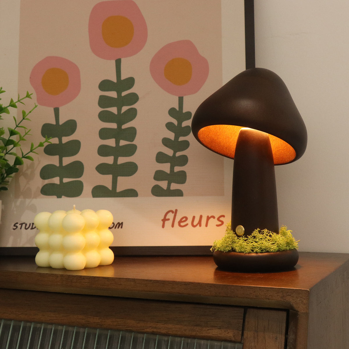 Mushroom USB-Charging Night Light, mushroom lamp, bedside night light and USB night light