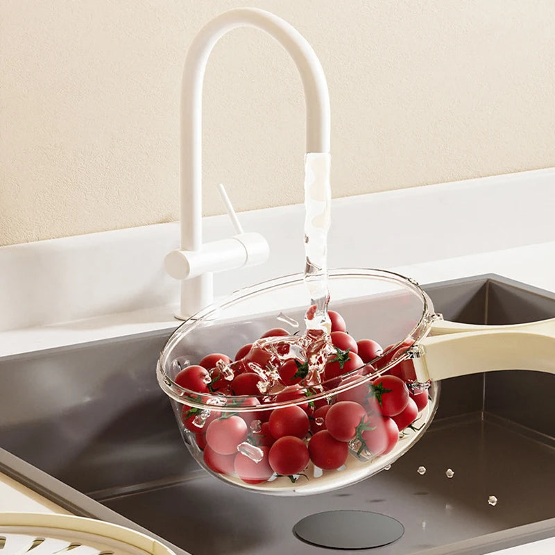 Fruit and Vegetable Drain Basket with Lid, colander, fruit basket and produce strainer