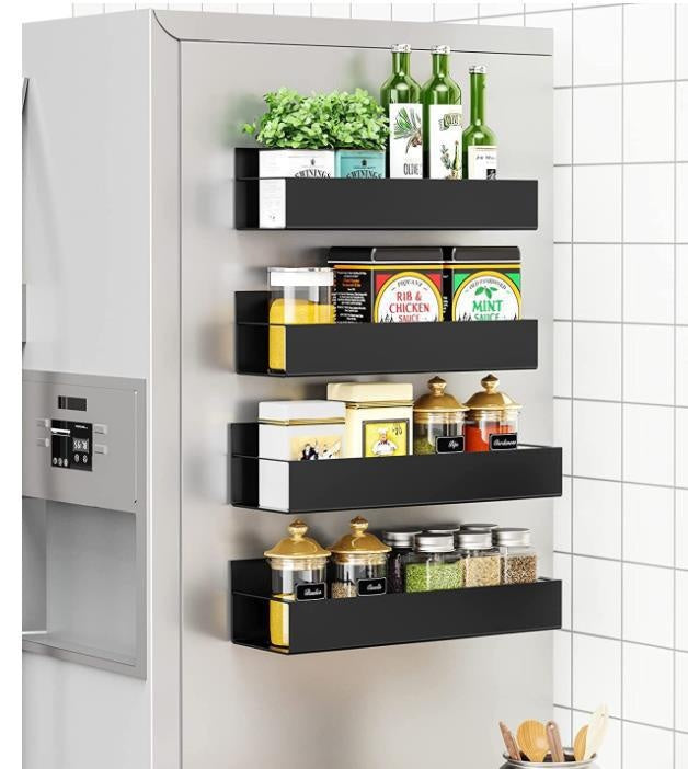 Carbon Steel Kitchen Storage Rack Options, spice rack, seasoning shelf and kitchen organizer