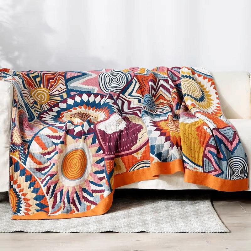 Cotton Gauze Bedspread Blanket, coverlet and gauze blanket