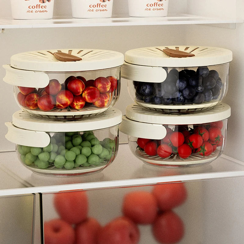 Fruit and Vegetable Drain Basket with Lid, colander, fruit basket and produce strainer