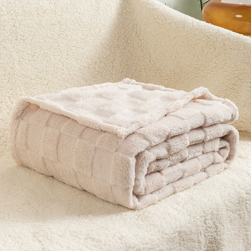 Checkered Jacquard Polyester Throw Blanket, checkered blanket and sofa throw