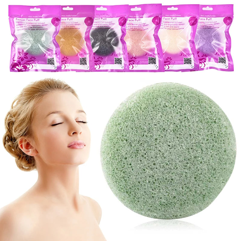 Konjac Face Sponge, facial cleansing sponge and face wash puff