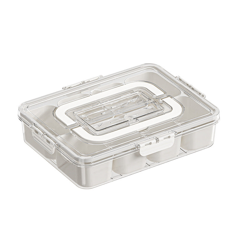 Eight-Compartment Snack Serving Tray with Lid, snack tray, divided serving tray and appetizer platter
