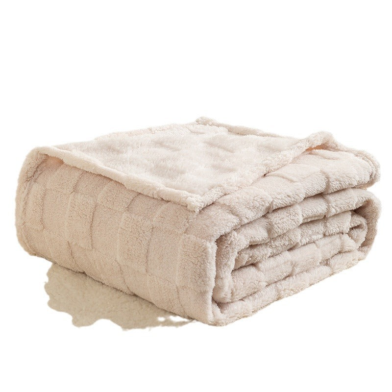 Checkered Jacquard Polyester Throw Blanket, checkered blanket and sofa throw