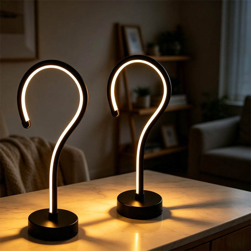 Question Mark Desk Lamp, USB table lamp and bedside lamp