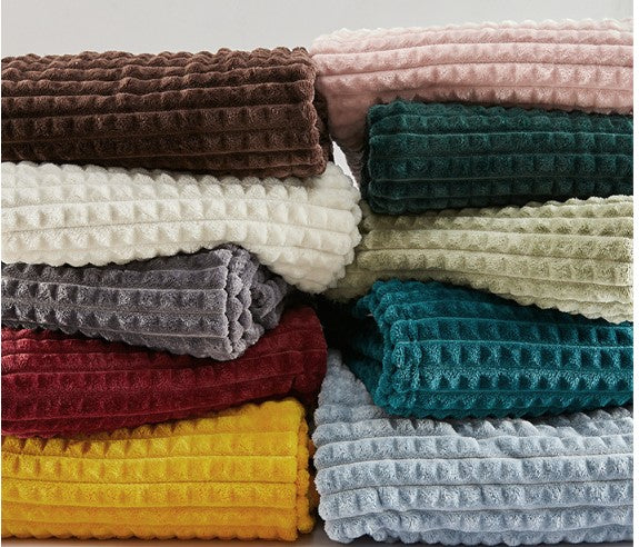 Solid-Color Polyester Sofa and Bed Blanket, throw blanket and sofa blanket