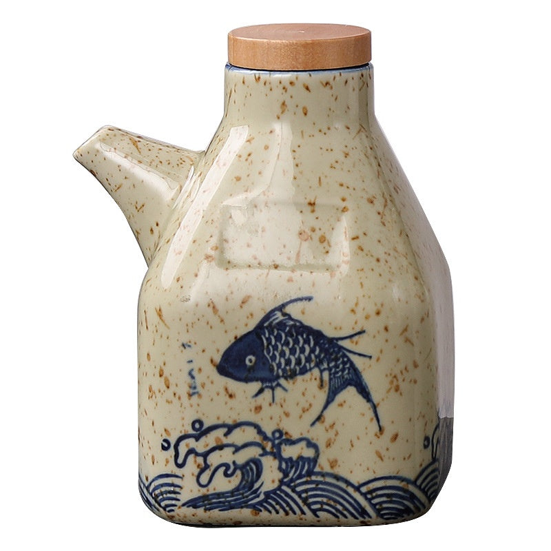 Decorative Ceramic Sauce and Oil Pot, sauce jar and condiment pot