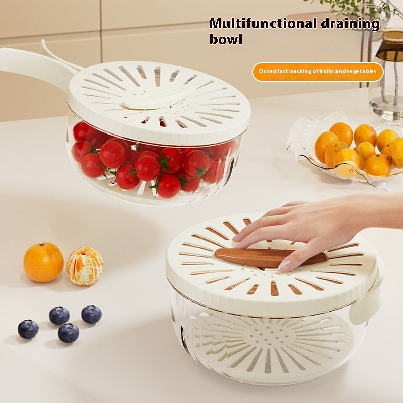 Fruit and Vegetable Drain Basket with Lid, colander, fruit basket and produce strainer