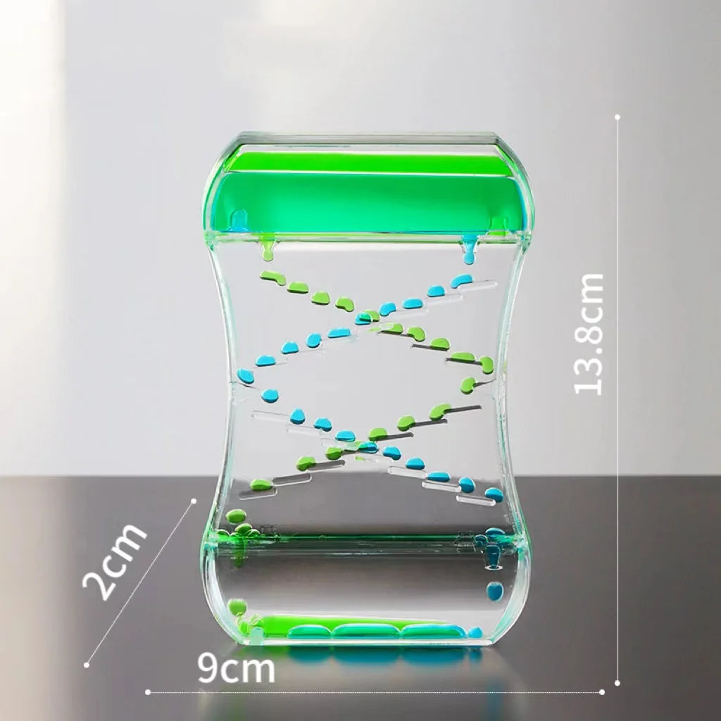 Colorful Liquid-Motion Hourglass Desk Ornament, liquid timer and motion timer