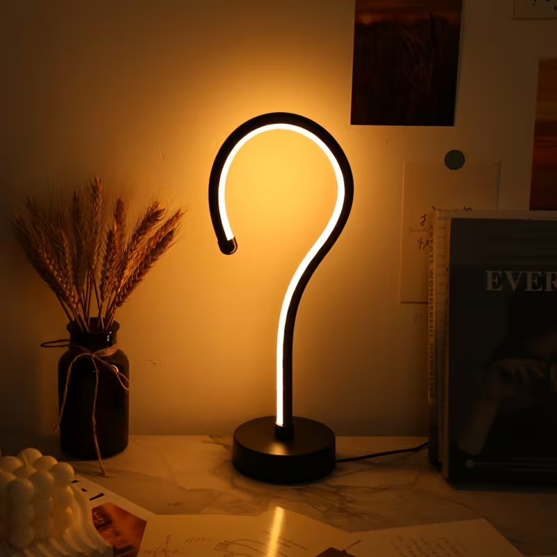 Question Mark Desk Lamp, USB table lamp and bedside lamp