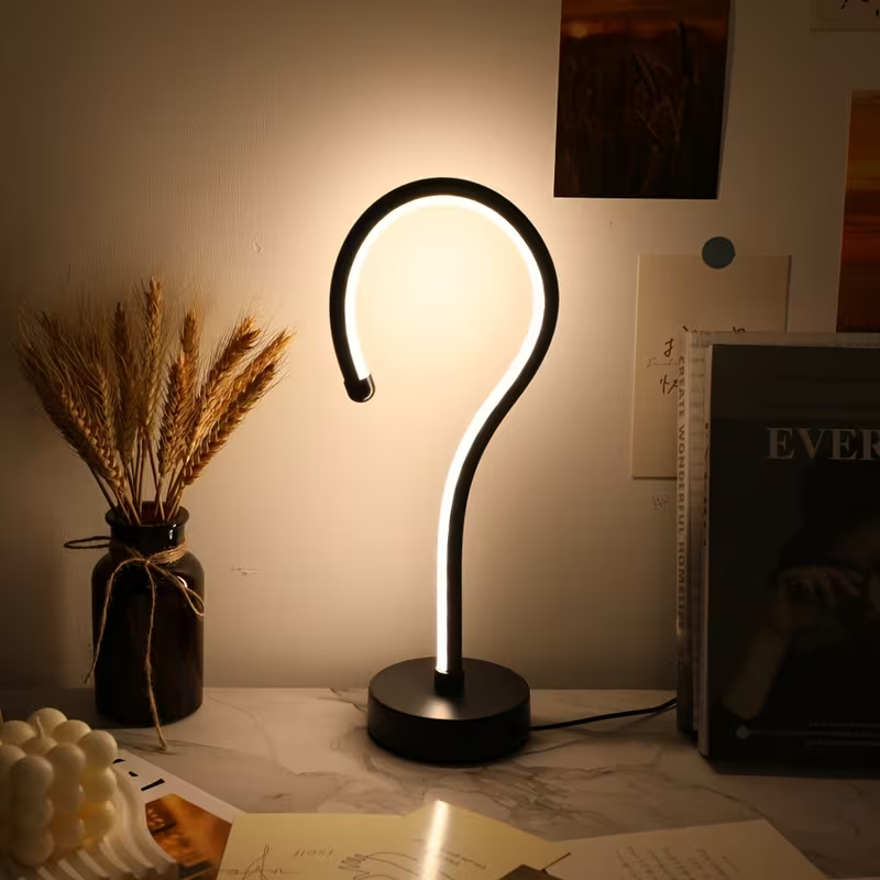 Question Mark Desk Lamp, USB table lamp and bedside lamp