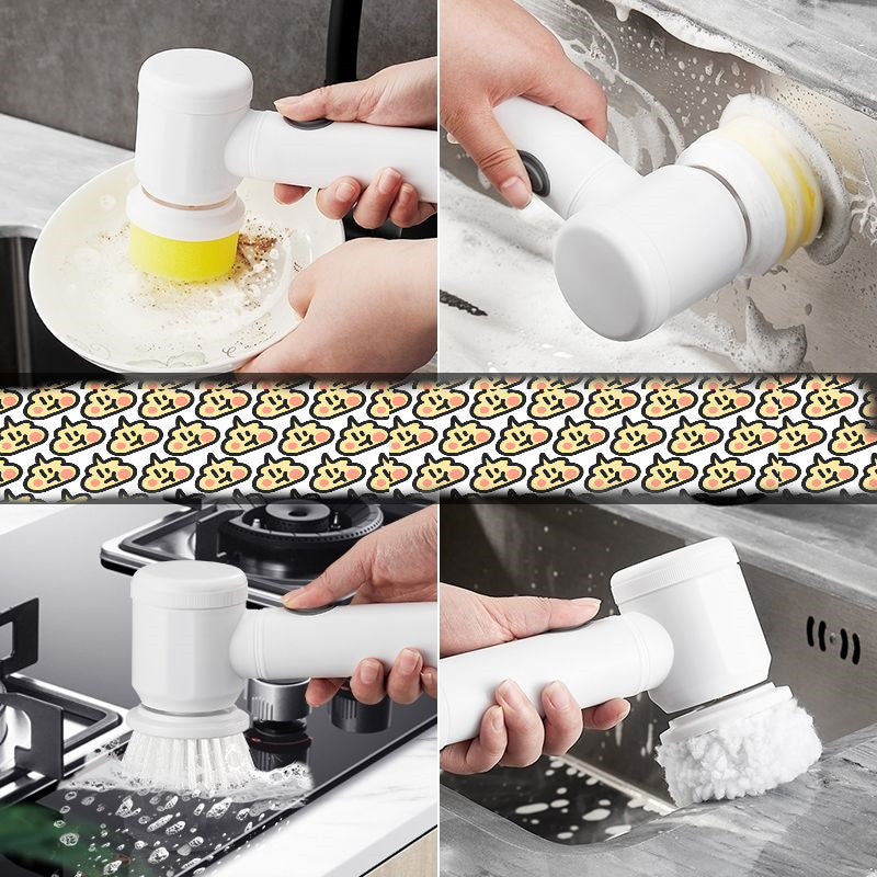 Electric Kitchen Cleaning Brush and Head Options, electric scrubber and kitchen brush